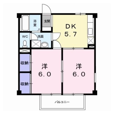 ポポラーレ北島 101の間取り図