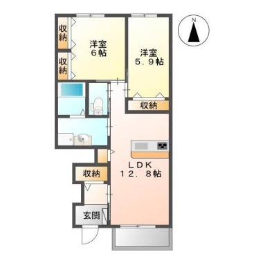 伊賀の郷 壱番館 102の間取り図