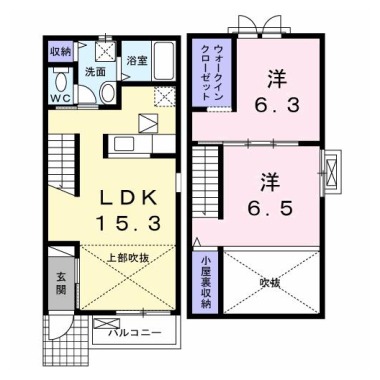 フルーリエ 102の間取り図