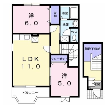 パインヒル石井 B 201の間取り図