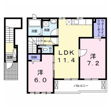 イースト・フラワー 202の間取り図