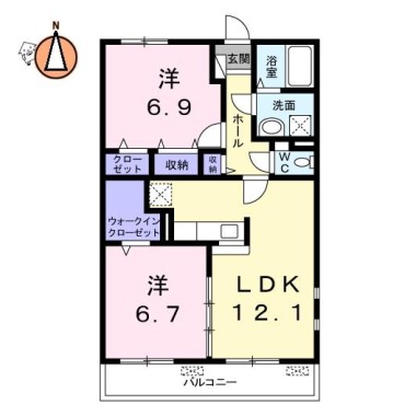 ブエナ・ビスタ 201の間取り図