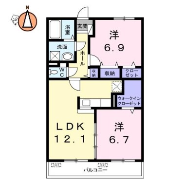 ブエナ・ビスタ 202の間取り図