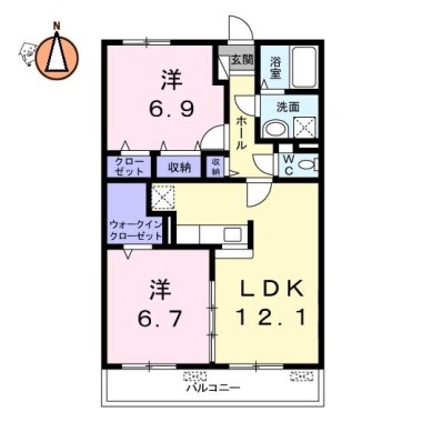 ブエナ・ビスタ 203の間取り図