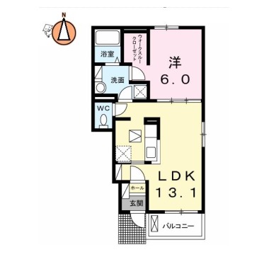 グランディール沖洲 C 106の間取り図