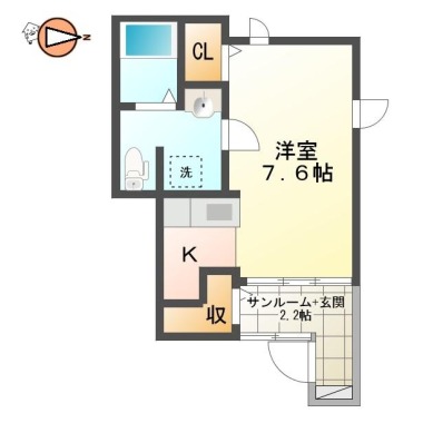 メゾン・アンジュ 105の間取り図