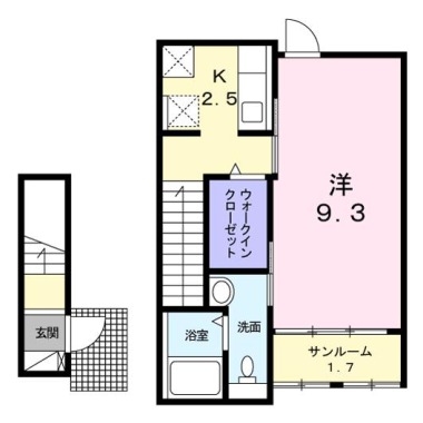 メゾン・アンジュ 203の間取り図