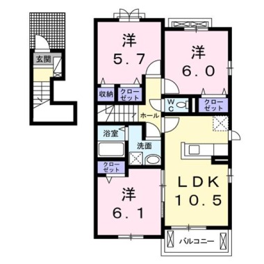 クック II 201の間取り図