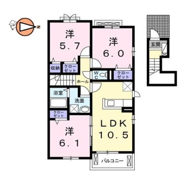 クック III 201の間取り図