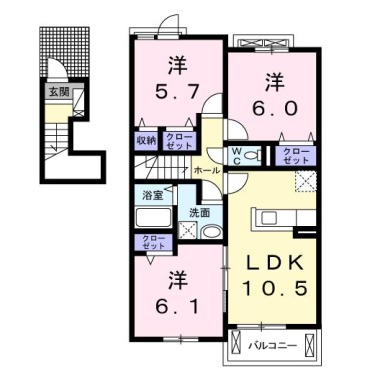 クック III 202の間取り図