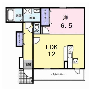 セント・フローラ B 102の間取り図