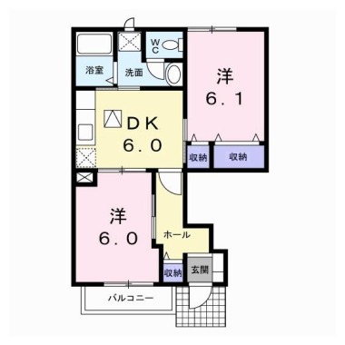 プレアヴェニューA 102の間取り図