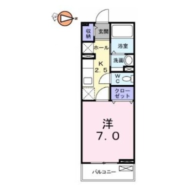 ブライトガーデン 103の間取り図