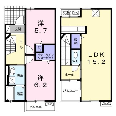 Dolce A 102の間取り図