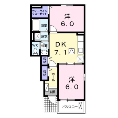 カーサ・フェリーチェ 103の間取り図