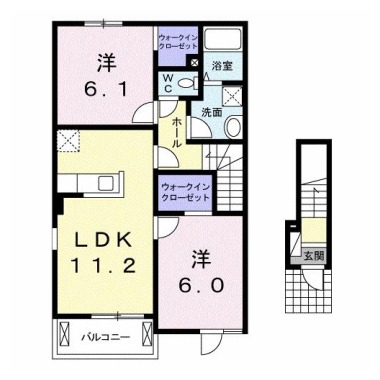 エー エンジェル 201の間取り図