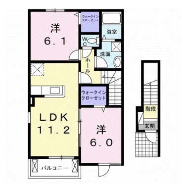 アヴォンリー I 201の間取り図
