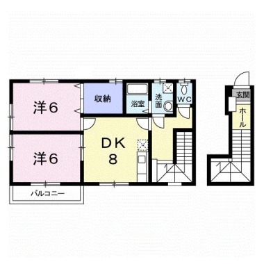 プチメゾンサンフラワー 202の間取り図