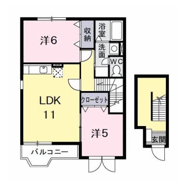 パインヒル石井 C 201の間取り図