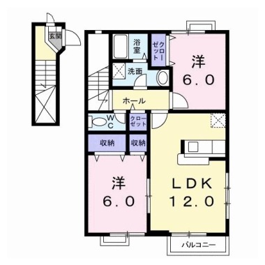 デュエル ミサキB 201の間取り図