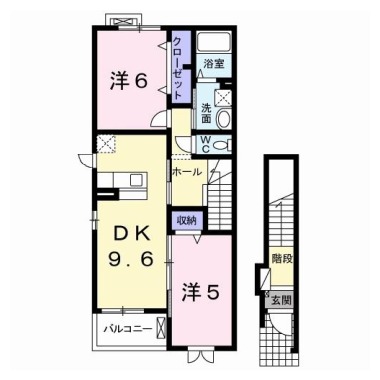 アルドーレ 201の間取り図
