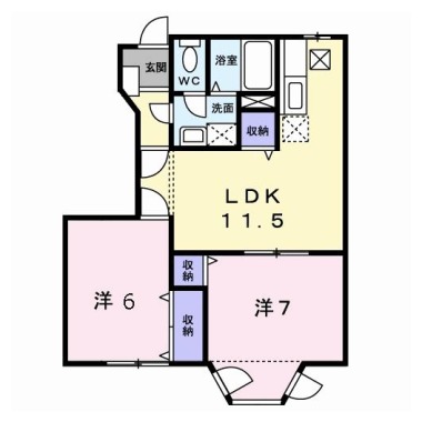 ニューシティー鳴門 3号館 102の間取り図