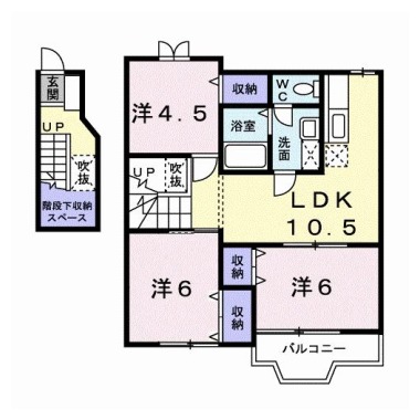 ニューシティー鳴門 3号館 202の間取り図