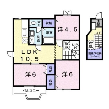ニューシティー鳴門 3号館 203の間取り図