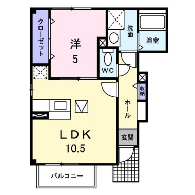 ブラボーハイツ 102の間取り図