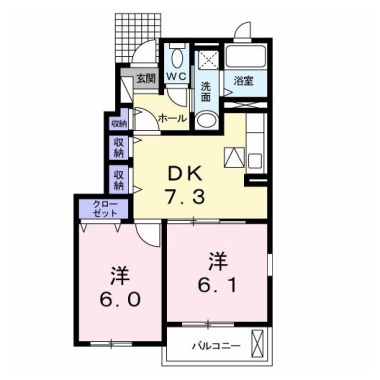 ラ・フォーレA 101の間取り図