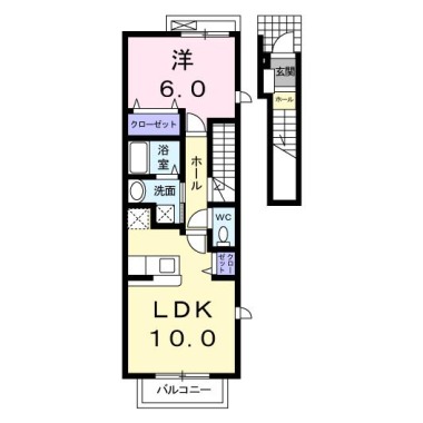 グリーンガーデン 201の間取り図