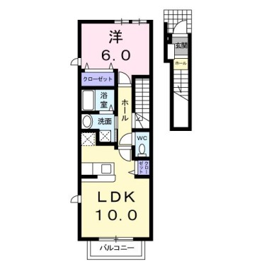 グリーンガーデン 202の間取り図