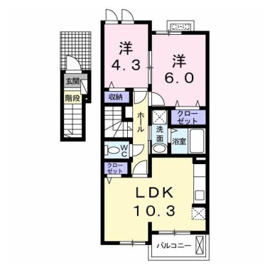 グレイスコート 1号館 202の間取り図