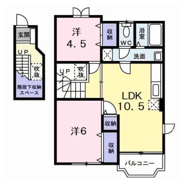 アムール・ハザカB 201の間取り図