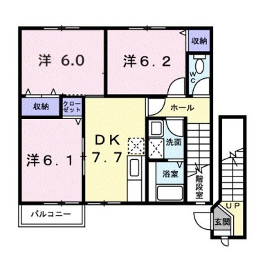 ジュネス99B 202の間取り図