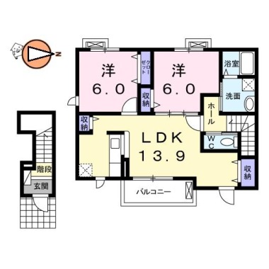 メゾン・ド・ティアラ 201の間取り図