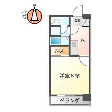 ハイムオアシス 402の間取り図