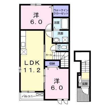メゾンド K2 201の間取り図