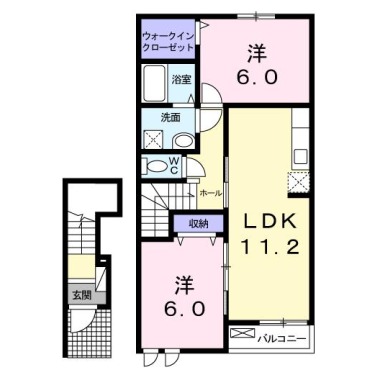 メゾンド K2 202の間取り図