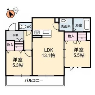 ローレルR 202の間取り図