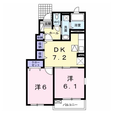 エクセレント和田島 101の間取り図