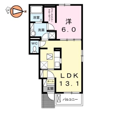 エヴェリーナIII 105の間取り図