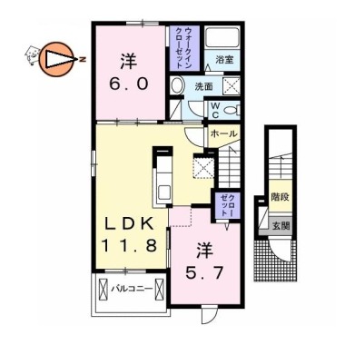 エヴェリーナIII 201の間取り図