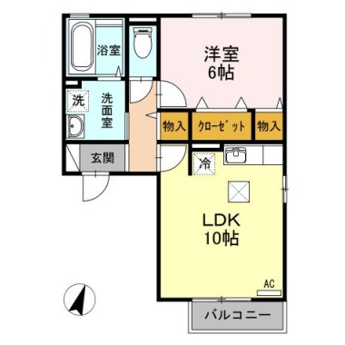 メゾン・ラフィーネA棟 C103の間取り図