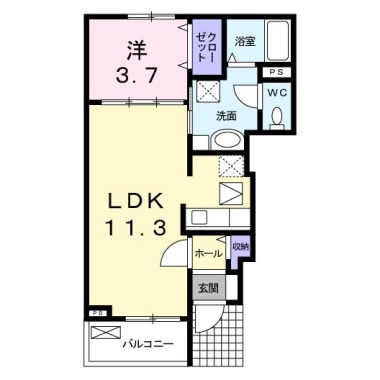 カリーノ・デフィー 102の間取り図