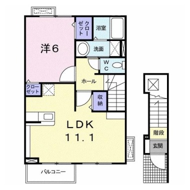 カリーノ・デフィー 202の間取り図
