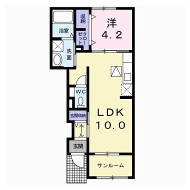 グランデ 成長 A 102の間取り図