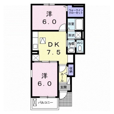 グランデ 成長 B 101の間取り図