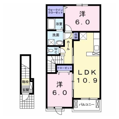 グランデ 成長 B 203の間取り図