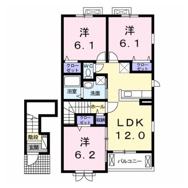 グランデ 成長 C 203の間取り図
